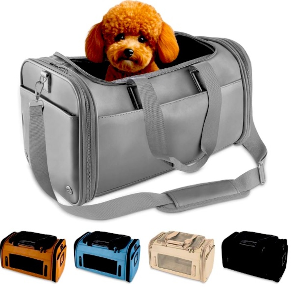 New Leather Luxury Pet Carrier - Size XS/S - for Small Dogs and Cats